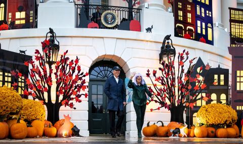 Джо Байдън и съпругата му отпразнуваха първия си Хелоуин в Белия дом (ВИДЕО+СНИМКИ) - 1