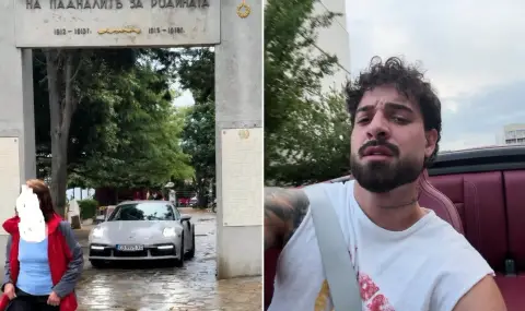 Емрах с нов пътен гаф: Мина през пешеходната зона в Созопол с Порше (ВИДЕО) - 1