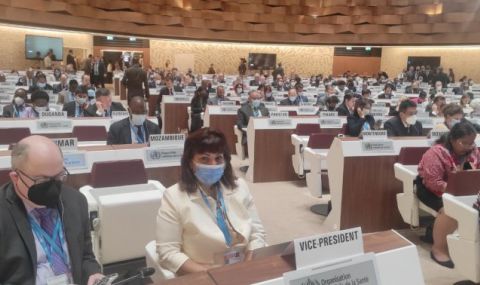 Сербезова беше избрана за вицепрезидент на 75-та сесия на Световната здравна асамблея - 1