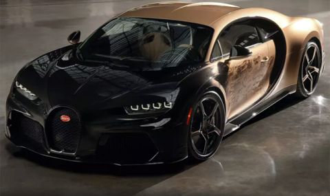 Bugatti рисува ръчно "златния" хиперавтомобил Chiron Super Sport - 1