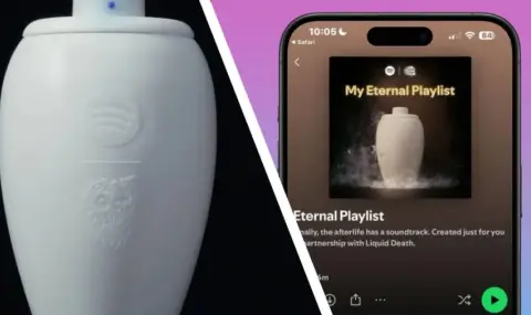 Spotify ви съдейства за посмъртен плейлист - пусна на пазара урна за кремация с Bluetooth високоговорител - 1