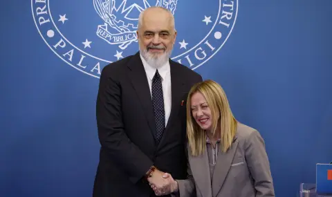 Еди Рама на визита в Рим за среща с Джорджа Мелони - 1