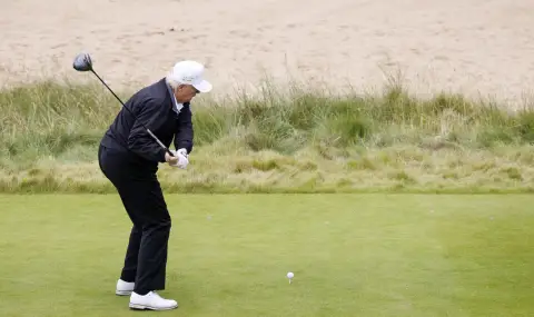 Тръмп ще играе голф, въпреки спирането на работата на правителството - 1