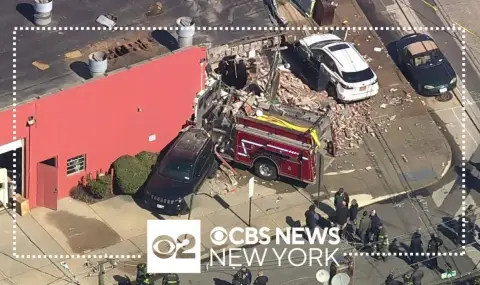 Пожарна кола разруши мебелен магазин в Ню Йорк, четирима са ранени ВИДЕО - 1