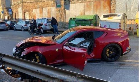 Футболист остави Ferrari на автомивка - върнаха му го потрошено - 1