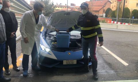 Полицейско Lamborghini спаси два живота след бърза доставка на органи - 1