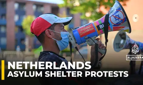 Нидерландската полиция извади водно оръдие срещу противници на мигрантите - 1