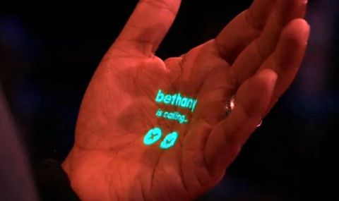 Преносимо устройство, създаващо екран на ръката ви - 1