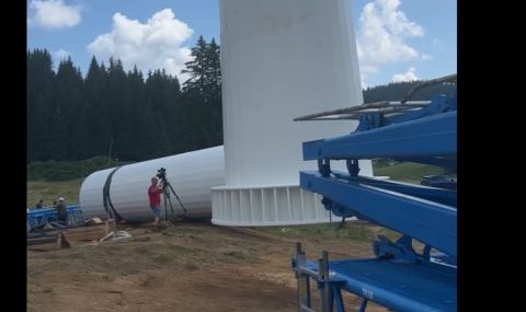 Монтират пилона на Рожен (ВИДЕО) - 1