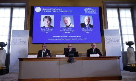 Трима учени получиха Нобеловата награда за химия за 2022 г. - 1