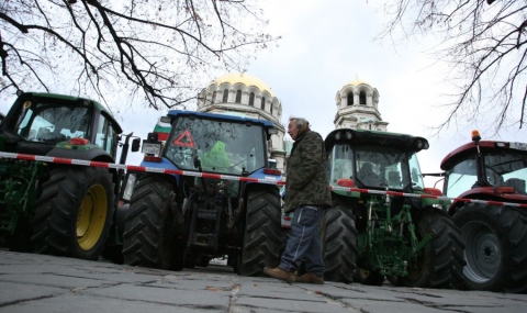 Тракторите влязоха в София - 1