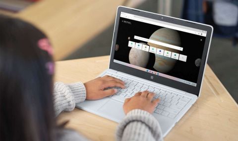 Microsoft представи лаптоп и операционна система за ученици - 1