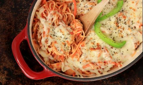 Рецепта за вечеря: Спагети на фурна - 1