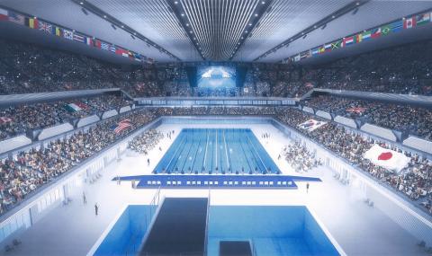 Японците не бавят строежа на олимпийския басейн за Токио 2020 (ВИДЕО) - 1