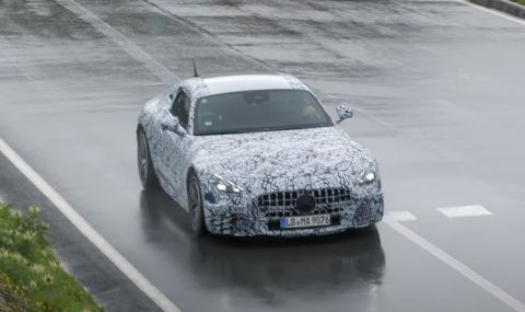 Mercedes тества ново спортно купе в Алпите (ВИДЕО) - 1