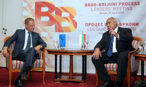 Борисов и Туск разговарят за Балканите - 1