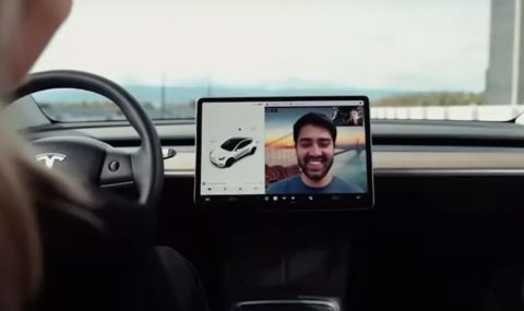 Tesla вече поддържа видео разговори от своите коли (ВИДЕО) - 1