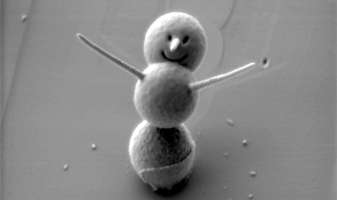 Най-малкият снежен човек се вижда само с микроскоп - 1