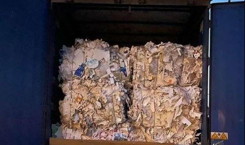 Спряха над 22 тона хартиени отпадъци от България за Румъния на "Дунав мост 1" - 1