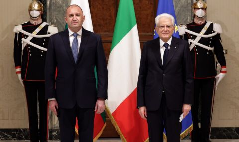 Румен Радев се срещна с италианския президент в двореца „Куиринале“ в Рим - 1