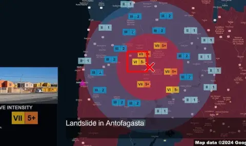 5.5 on the Richter scale shook Northern Chile  - 1