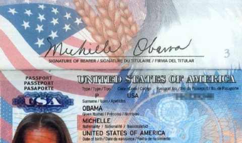 Вижте паспорта на Мишел Обама - 1