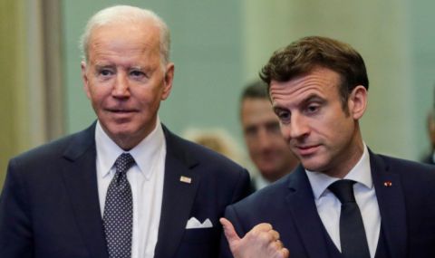 Макрон пристигна на първо официално посещение в САЩ през мандата на Байдън - 1