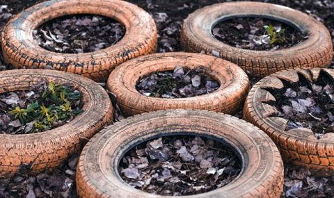 Не поставяйте стари гуми в градината си - 1