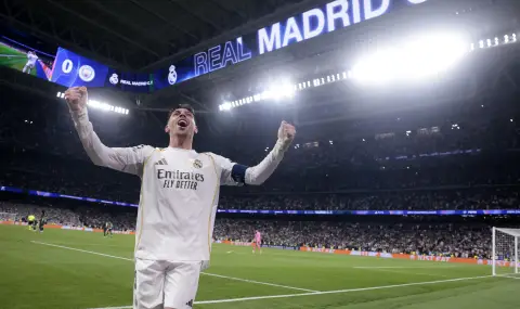 Федерико Валверде блесна с хеттрик и донесе категорична победа на Реал Мадрид срещу Манчестър Сити - 1