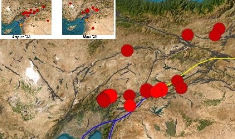 Четвърти месец не спира ехото от земетресения в граничния район между Източна Турция и Сирия - 1