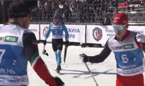 Ски-бегачи се хванаха за гушите след финиша (ВИДЕО) - 1