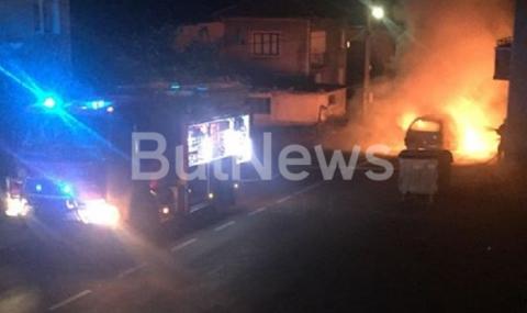 Кола избухна в Згориград, шофьорът едва се спаси - 1