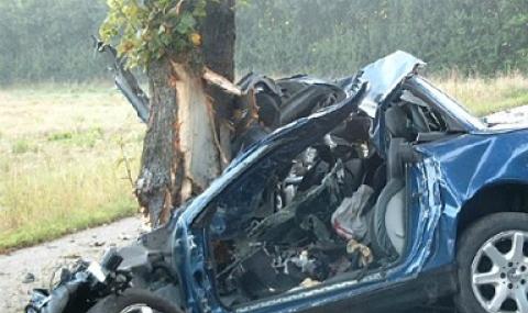 Млад шофьор загина, забивайки се в дърво - 1