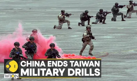 Китай приключи военните си учения край Тайван ВИДЕО - 1