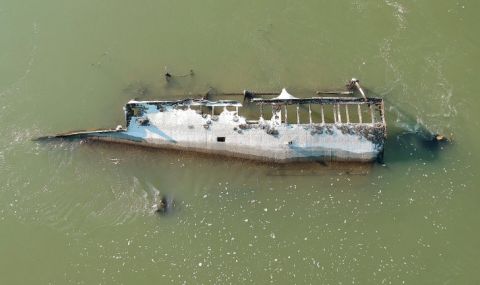 Германски кораби от ВСВ "изплуваха" от полупресъхналия Дунав - 1
