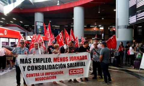 Протест спря стотици влакове в Испания - 1