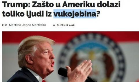 Вижте как хърватски вестник преведе фразата „мизерна дупка” на Тръмп - 1