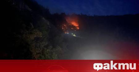 Пожар избухна в Шуменското плато в района на Фатмеджика съобщиха
