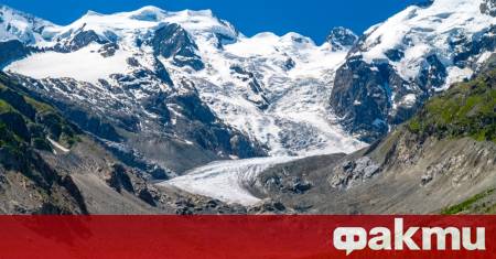 Снегът и ледът натрупани в Швейцарските Алпи през зимата вече
