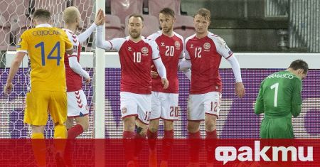 Дания даде сериозна заявка за първото място в група F