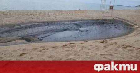 Установено е замърсяване с нефтопродукт най вероятно мазут по ивицата