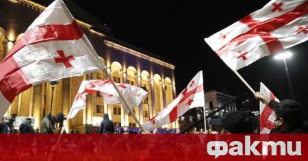 Полицията прекрати голям протест в Грузия съобщи ТАСС Демонстрацията се