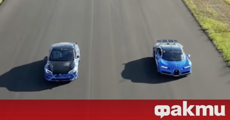 Bugatti Chiron се изправя в директна битка срещу най-мощната Tesla