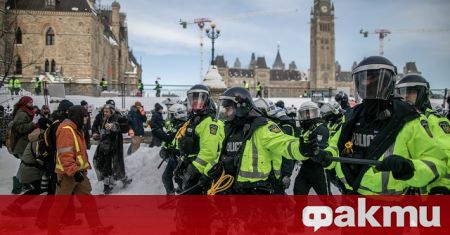 Канадската полиция разчисти окончателно центъра на столицата Отава от тежкотоварните