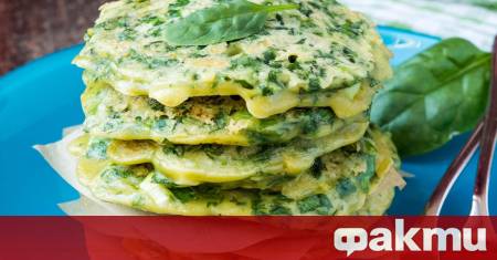Необходими продукти броколи 350 г бланширани спанак 1 шепа пресен