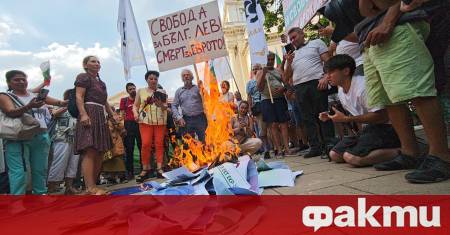 Протест срещу приемането на еврото организиран от Възраждане започна в