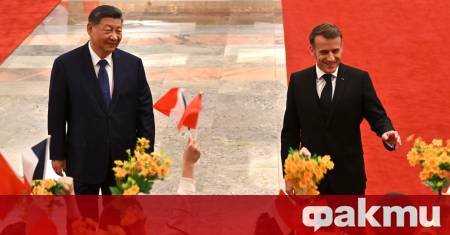 Китайският лидер Си Цзинпин придружи френския президент Еманюел Макрон в