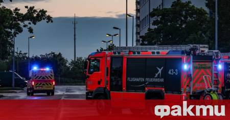 Горски пожар горящ в Национален парк Мюриц в Северна Германия