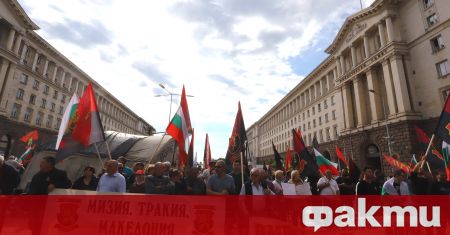 Протест организиран от ВМРО в защита на българския национален интерес