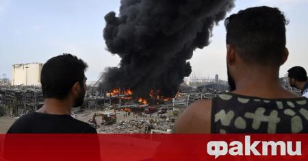 Пожар избухна на пристанището в ливанската столица Бейрут месец след